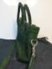 Ralph Lauren Green Suede Leather Double Handle & Cross Shoulder Strap & Dust Cover. - 6