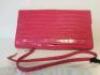 L.K.Bennett London Pink Calk Skin Clutch Bag with Optional Carry Strap & Dust Cover. - 2