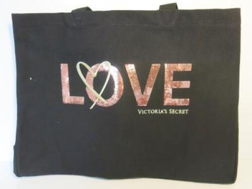 New/Unused Victoria Secret Black Canvas Bag.