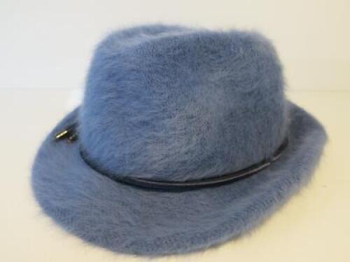 Emporio Armani Blue Fur Hat.