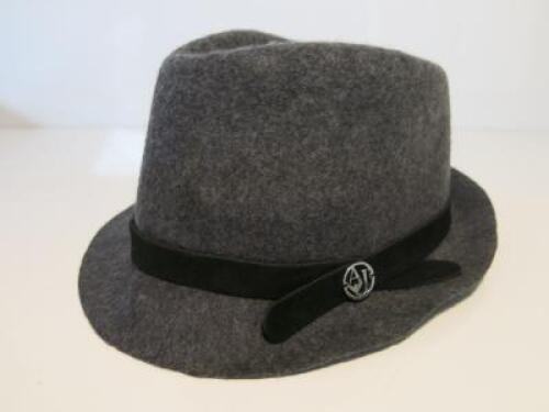 Armani Jeans Grey Fabric Hat.