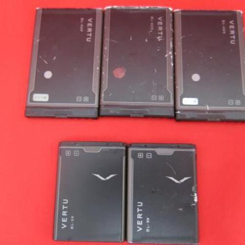 5 x Used Vertu Phone Batteries 3 x BL-4UV & 2 x BL-5V