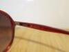 Pair of Valentino Sunglasses in Dark Red, Model V729S 613. - 3