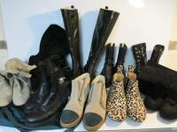 9 x Pairs of Assorted Ladies Fashion Shoes Size 39-41 to Include: 2 x Pairs of Knee High Boots, 2 x Pairs of Slip On Boots & 5 Other to Include Labelled Brands: Jimmy Choo, Chanel, Isabel Marant, Dior, Patrizia Pepe, Aldo & Other. NOTE: conditions of sale