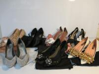 8 x Pairs of Assorted Ladies High Heel Fashion Shoes with Dust Covers. Size 39-41.