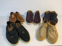 5 x Pairs of Loro Piana Summer & Open Walk Slip On Suede Ladies Shoes. Size