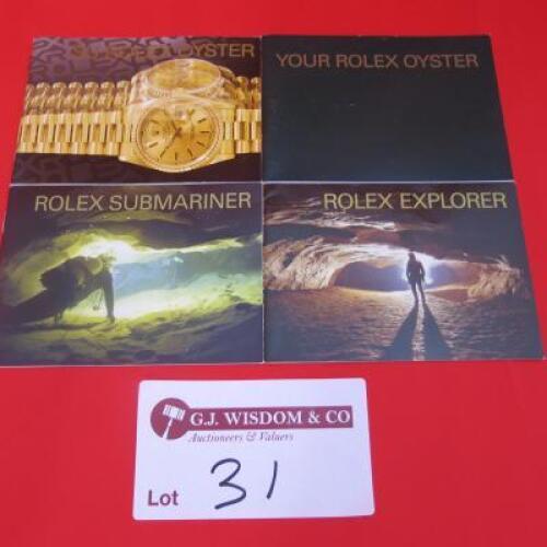 4 x Rolex Booklets (As Pictured)