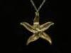 Penta Starfish Clear & Blue Stone Paved Pendant (AD585) with 17" Necklace (750). - 3