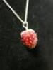 Thomas Sabo Strawberry Pendant Necklace with Silver (925) Chain. - 3