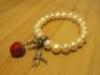 Thomas Sabo Pearl Bracelet with Strawberry & Dragonfly Pendants (925). - 2