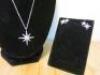 APM Monaco Meteorite Necklace on 24" Chain and Earring Set (925) with Bag. - 2