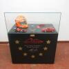 Michael Schumacher 'Seven Times Formula 1 World Champion' Glass Topped Display Cabinet with Black Base, Carbon Fibre Effect Top & Glass Lift Off Cover. Size (H)120cm x (W) 100cm x (D) 60cm.Cabinet Includes: Replica 2004 Schuberth Race Helmet Signed in a - 4