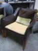 Pair of Giorgetti Design Umberto Asnago Italian Made, Brown Saddle Leather Arm Chairs. S/N - 001395 & 001394. - 14