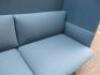 German Made, Designer High Back Two Seater Breakout Sofa in Light Blue, Model 47901 Outline Studio UK.Size H114 x W175 x D75cm.Original RRP &pound;2499.00. - 5