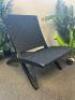 Set of 3 Carl Hansen & Son Cuba Designer Lounge Folding Chairs, Model MG501 in Black Cotton Webbing, Made in Denmark.Comes with Round Black Satin Wooden Coffee Table. Size H114 x W175 x D75cm.Original RRP &pound;2220.00. - 4