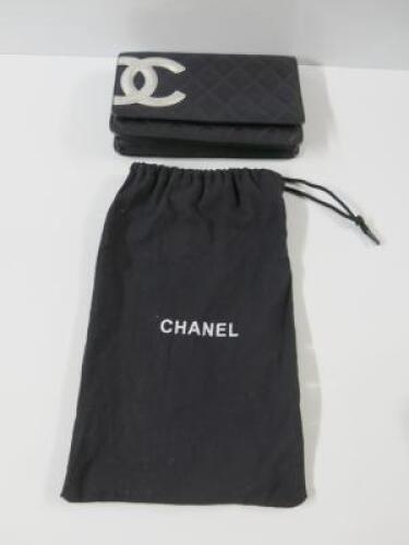 Chanel Cambon Black Wallet/Clutch Bag with Shoulder Chain in Dustcover.