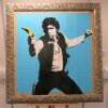 Thirsty Bstrd 'Han Solo Banana Gun' Stencil Spray Paint on Wood Panels, Signed. Framed. Size Inc Frame H104 x W100cm.