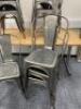 10 x Gunmetal Bistro Stackin Chairs. - 2