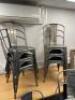 10 x Gunmetal Bistro Stackin Chairs. - 3