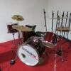 A Fortissimo Drum Kit with Snare, Bass Drums and Orion Cymbals and 2 x Adjustable Musician Stools and Music Stand - 6