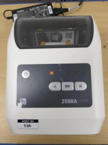 Zebra Label Printer, Model ZD420. Comes with Power Supply.