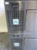 Adande Counter Stainless Steel 2 Drawer Fridge Freezer, Model VCS-R2, Size H80 x W110 x D70cm. NOTE: top drawer does not power up. - 2