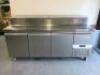 Mercatus 3 Door Refrigerated Gastronorm Pizza Counter, Model S1-1980, S/N 157163, Size H100 x W200 x D80cm.