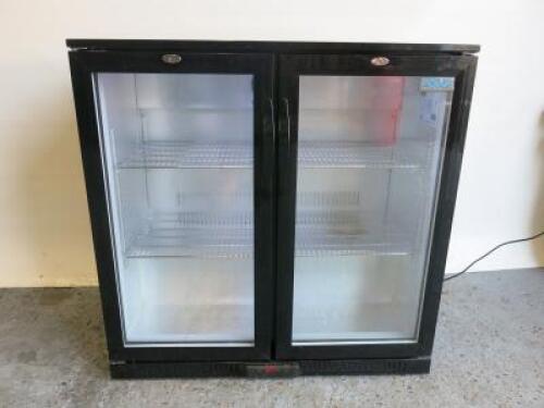 Polar 2 Door Back Bar Drinks Cooler, Model GL002-03, Size H90 x W90 x D50cm.