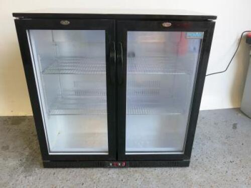 Polar 2 Door Back Bar Drinks Cooler, Model GL002-03, Size H90 x W90 x D50cm.