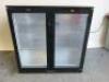 Polar 2 Door Back Bar Drinks Cooler, Model GL002-03, Size H90 x W90 x D50cm.