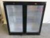 Polar 2 Door Back Bar Drinks Cooler, Model GL002-03, Size H90 x W90 x D50cm.