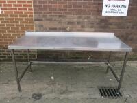 Stainless Steel Prep Table, Size H90 x W188 x D80cm.