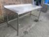 Stainless Steel Prep Table, Size H90 x W188 x D80cm. - 3