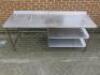 Stainless Steel Prep Table with 2 Shelves Under, Size H93 x W210 x D75cm. - 2