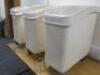 3 x Vogue Mobile Ingredient Bins with 2 Scoops. - 3