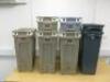 7 x Rubbish Bins to Include: 5 x Rubbermaid Slim Jim & 2 x Others.