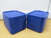 82 x Olympia Kristallion Blue Food Service Trays.