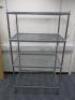 Craven 4 Tier Nylon Coated Wire Shelving, Size H167 x W177 x D58cm.