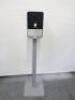 2 x Battery Operated Hand Sanitisers on Stand with 15 Refills. NOTE: refill BBD has expired - 3