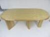 Designer Style Solid Oak & Ply, Waxed Wood Restaurant Table, Size H74 x W160 x D74cm. - 2