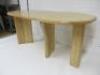 Designer Style Solid Oak & Ply, Waxed Wood Restaurant Table, Size H74 x W160 x D74cm. - 3