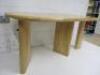 Designer Style Solid Oak & Ply, Waxed Wood Restaurant Table, Size H74 x W160 x D74cm. - 4