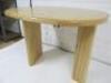 Designer Style Solid Oak & Ply, Waxed Wood Caf&eacute; Table, Size H74 x W100 x D74cm. - 3