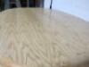 Designer Style Solid Oak & Ply, Waxed Wood Caf&eacute; Table, Size H74 x W100 x D74cm. - 6