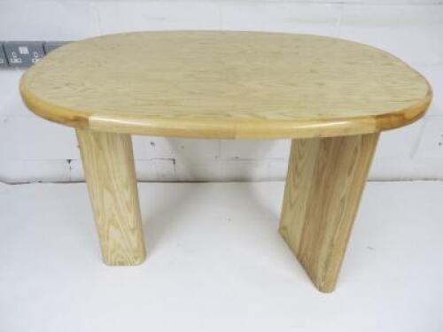 Designer Style Solid Oak & Ply, Waxed Wood Caf&eacute; Table, Size H74 x W100 x D74cm.