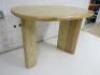 Designer Style Solid Oak & Ply, Waxed Wood Caf&eacute; Table, Size H74 x W100 x D74cm. - 3