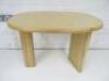 Designer Style Solid Oak & Ply, Waxed Wood Caf&eacute; Table, Size H74 x W100 x D74cm.