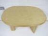 Designer Style Solid Oak & Ply, Waxed Wood Caf&eacute; Table, Size H74 x W100 x D74cm. - 2