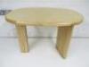 Designer Style Solid Oak & Ply, Waxed Wood Caf&eacute; Table, Size H74 x W100 x D74cm.