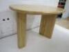 Designer Style Solid Oak & Ply, Waxed Wood Caf&eacute; Table, Size H74 x W100 x D74cm. - 3